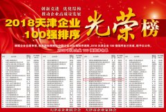 天津金桥焊材2018年天津企业100强出炉 金桥焊材集团入围