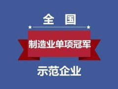 康斯特入围制造业单项冠军示范企业